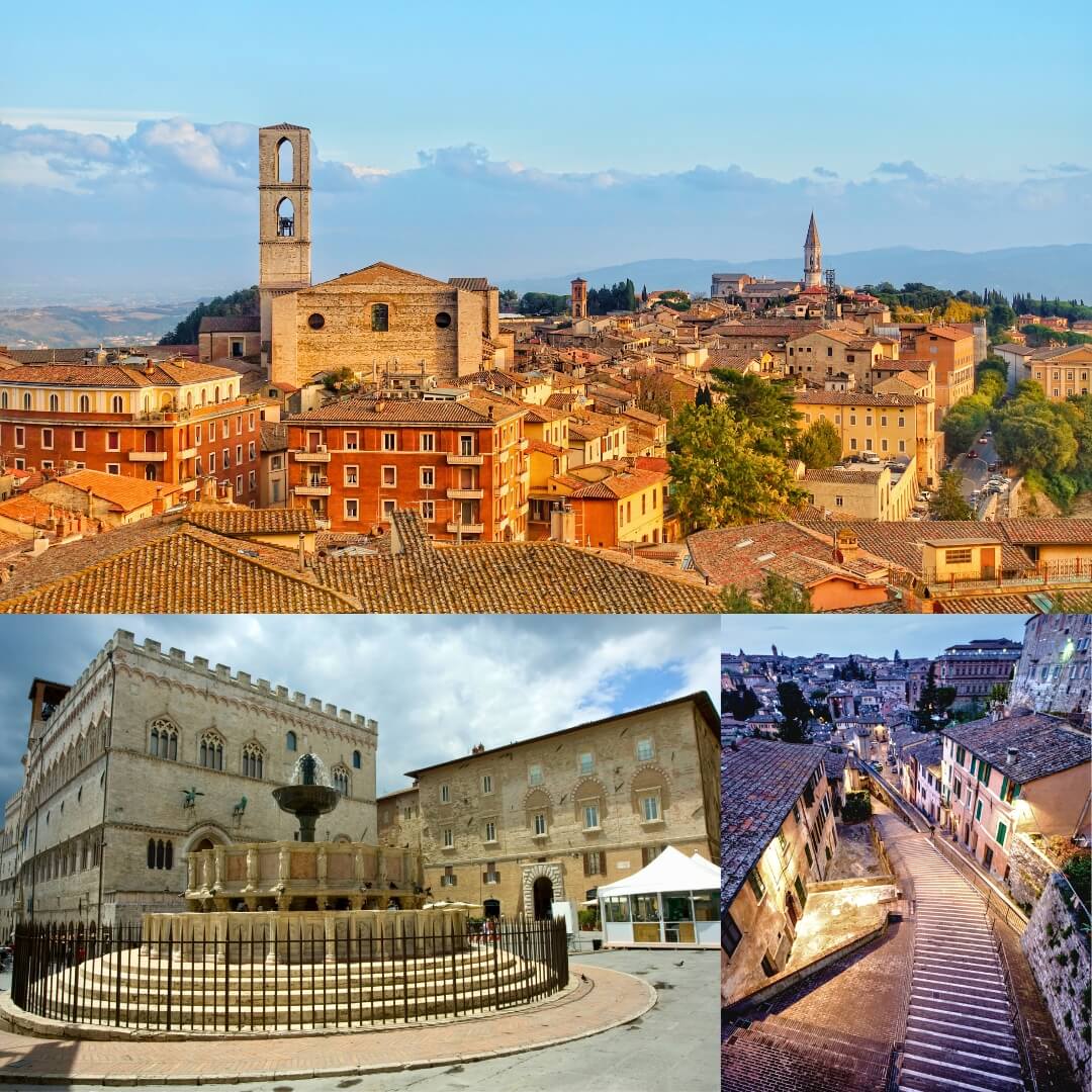 Hauptstadt Perugia in Umbrien